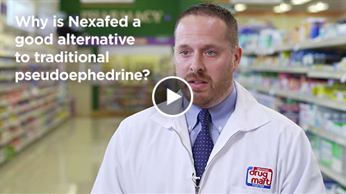Why is Nexafed a good alternative to traditional pseudoephedrine?