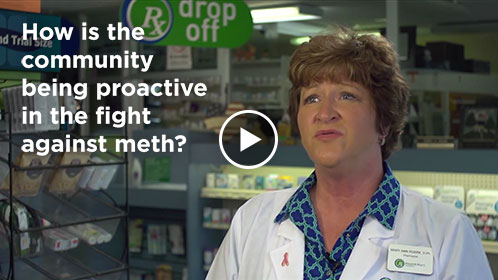 How is the community being proactive in the fight against meth?